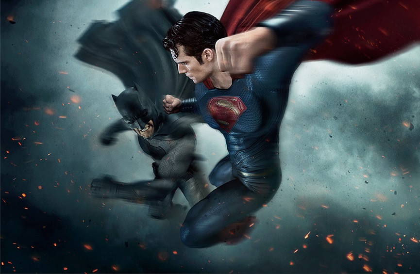 Bátema e Superman caindo na pancada e Affleck dando a dica?