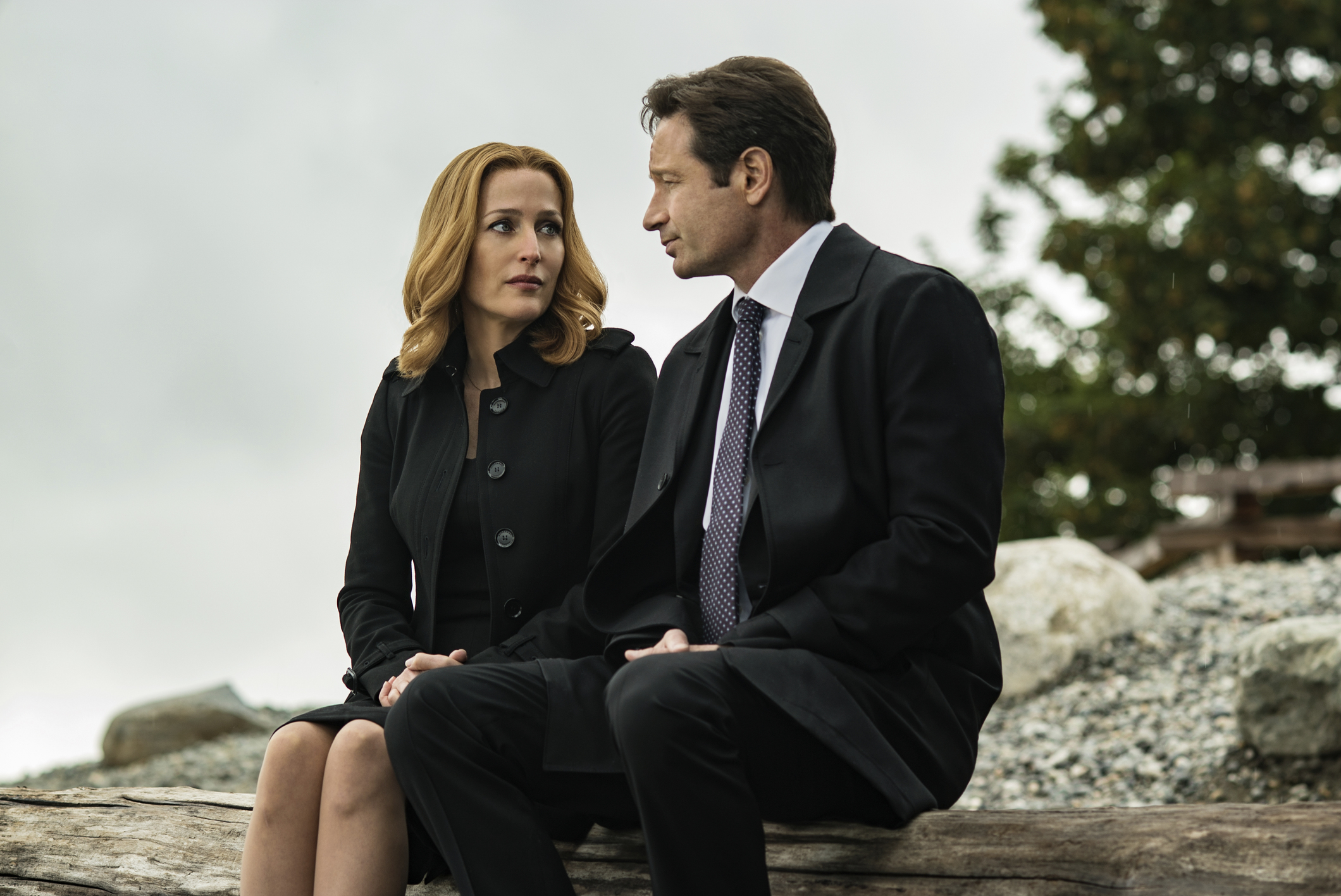 THE X-FILES: L-R: Gillian Anderson and David Duchovny in the "Home Again" episode of THE X-FILES airing Monday, Feb. 8 (8:00-9:00 PM ET/PT) on FOX. ©2016 Fox Broadcasting Co. Cr: Ed Araquel/FOX