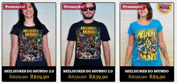 Melhores do Mundo - camisetas baratas